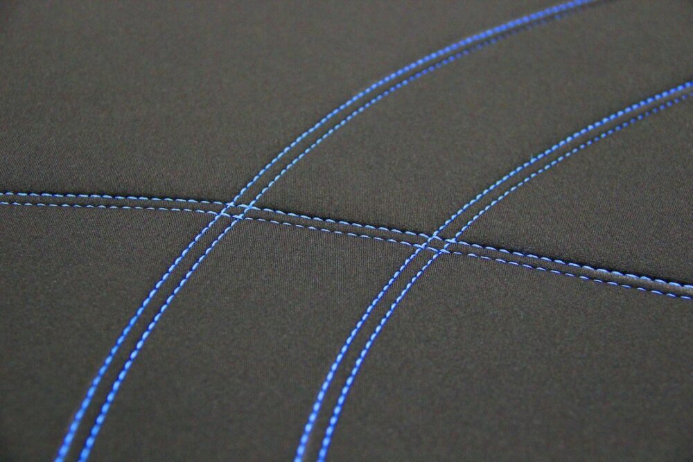 Neoprene Black/Blue Second Row Seat Covers (Ready Made)