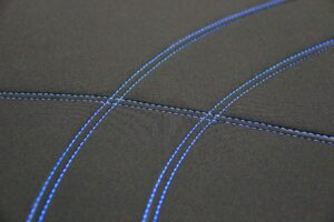 Neoprene Black/Blue Second Row Seat Covers (Ready Made)