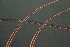Neoprene Black/Orange Second Row Seat Covers (Ready Made)