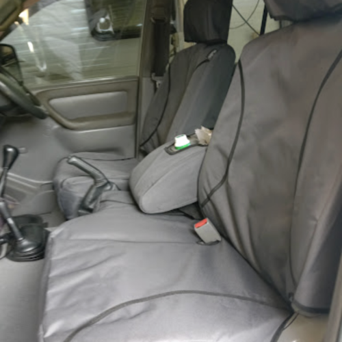 Poly Canvas seat covers fitted to a Toyota Landcruiser SUV