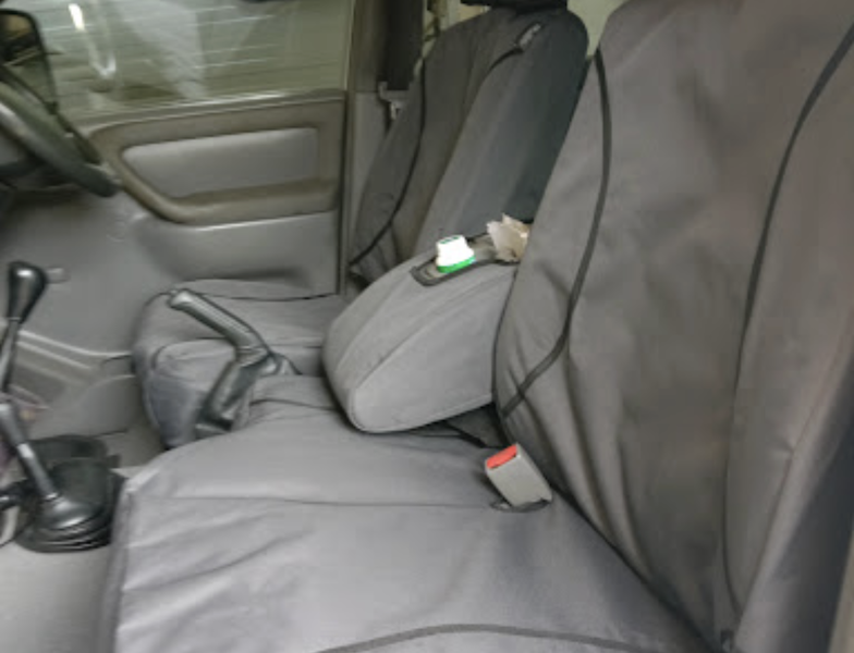 Poly Canvas seat covers fitted to a Toyota Landcruiser SUV