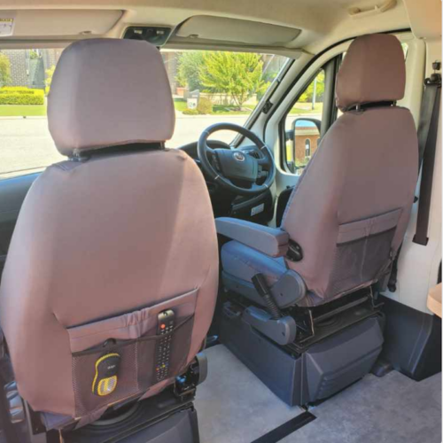 Seat covers fitted to a LDV Deliver 7
