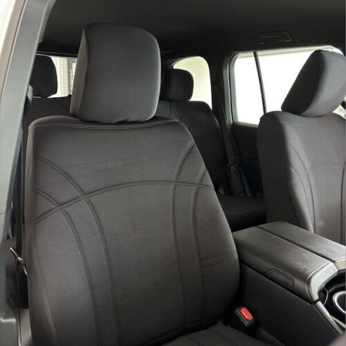 Toyota Landcruiser SUV Neoprene seat covers Neoprene seat covers fitted to a Toyota Landcruiser SUV
