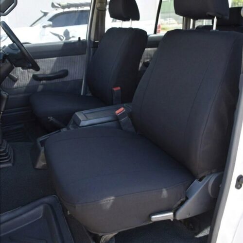 Toyota Hilux Super Tough Canvas seat covers Super Tough Canvas seat covers fitted to a Toyota Hilux