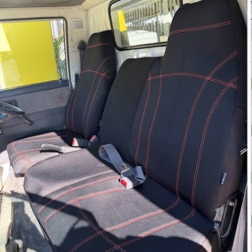 Daihatsu Delta Neoprene seat covers Neoprene seat covers fitted to a Daihatsu Delta