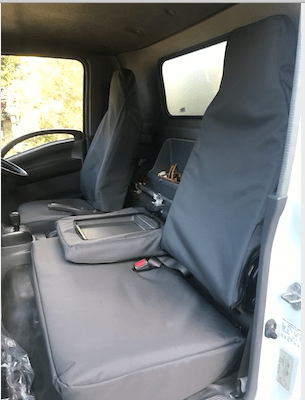 Poly Canvas seat covers fitted to a Isuzu N Series