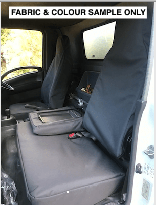 Poly Canvas seat covers fitted to a Mitsubishi Fuso Canter