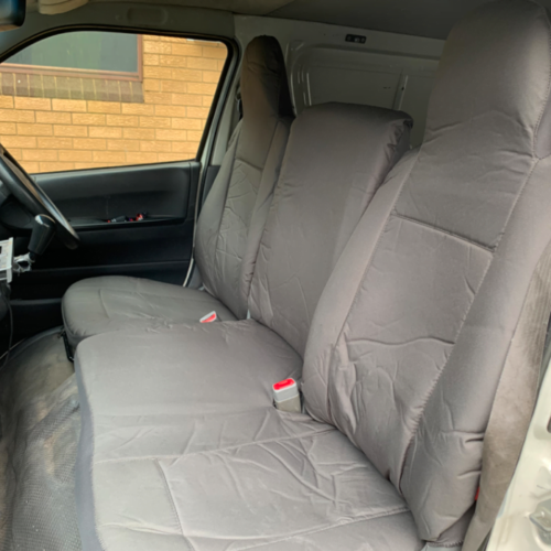 Mitsubishi Fuso Canter Poly Canvas seat covers Poly Canvas seat covers fitted to a Mitsubishi Fuso Canter