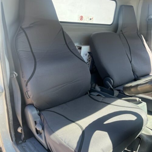 Mitsubishi Fuso Canter Poly Canvas seat covers Poly Canvas seat covers fitted to a Mitsubishi Fuso Canter