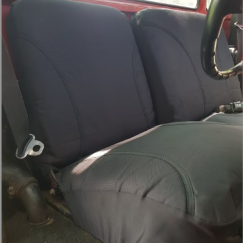 Toyota Landcruiser Ute Poly Canvas seat covers Poly Canvas seat covers fitted to a Toyota Landcruiser Ute