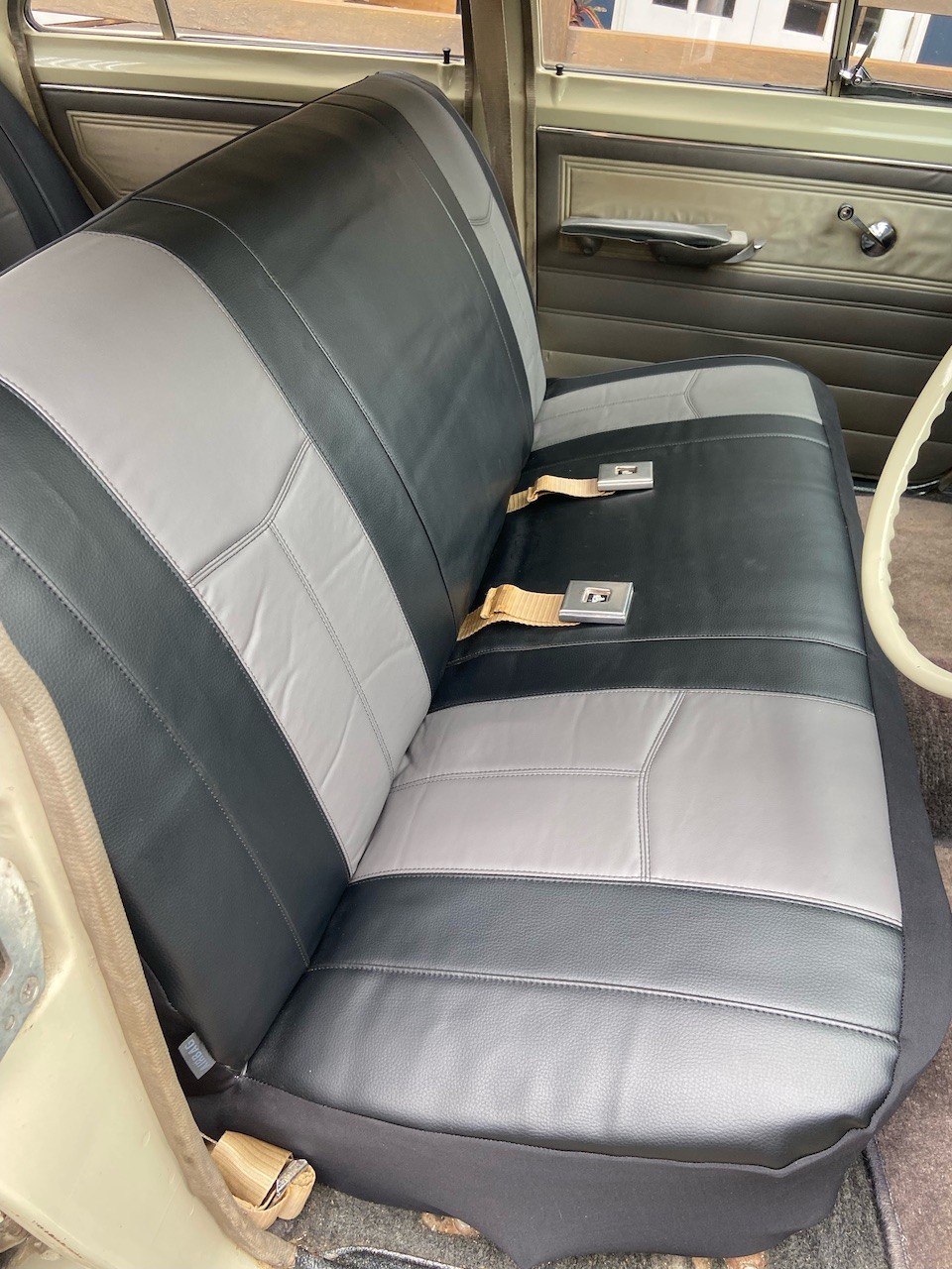 Leather Look seat covers fitted to a Holden HR