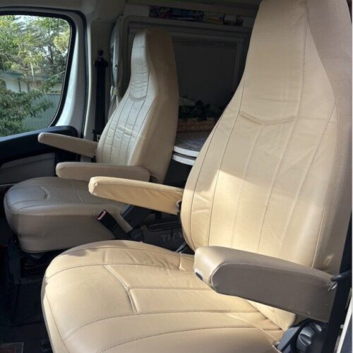 Leather Look seat covers fitted to a Fiat Ducato