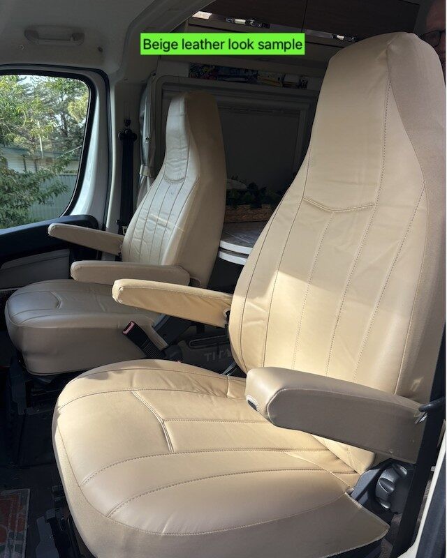 Leather Look seat covers fitted to a Fiat Ducato