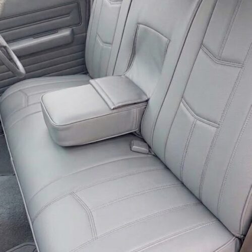 Seat covers fitted to a Holden Kingswood