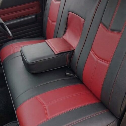 Seat covers fitted to a Holden Kingswood