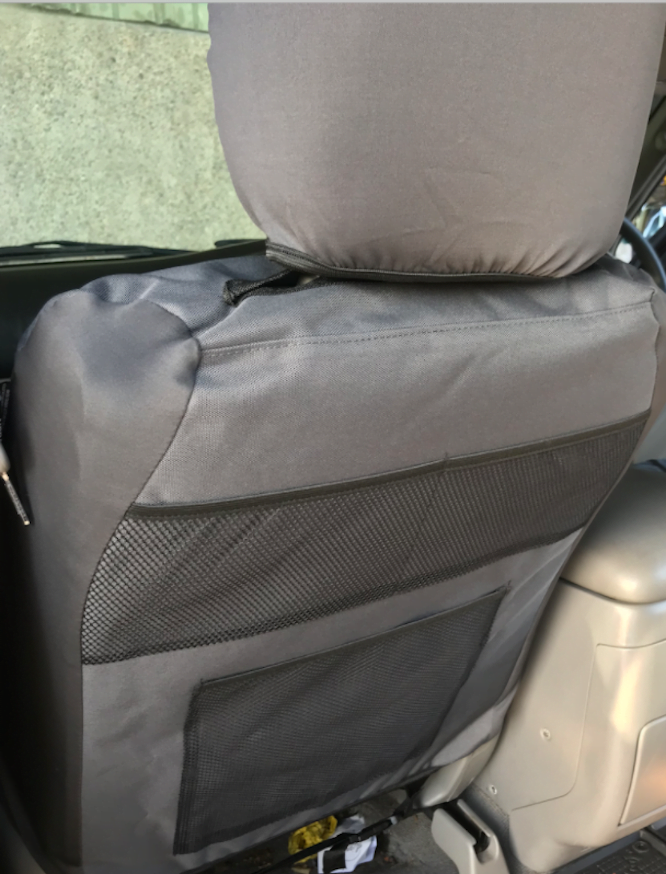 Nissan Patrol Poly Canvas seat covers Poly Canvas seat covers fitted to a Nissan Patrol