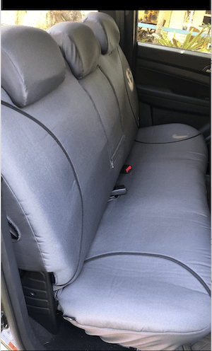 Nissan Patrol Poly Canvas seat covers Poly Canvas seat covers fitted to a Nissan Patrol