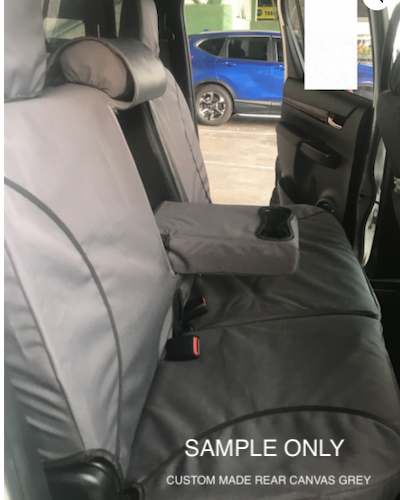 Poly Canvas seat covers fitted to a Toyota Landcruiser Prado