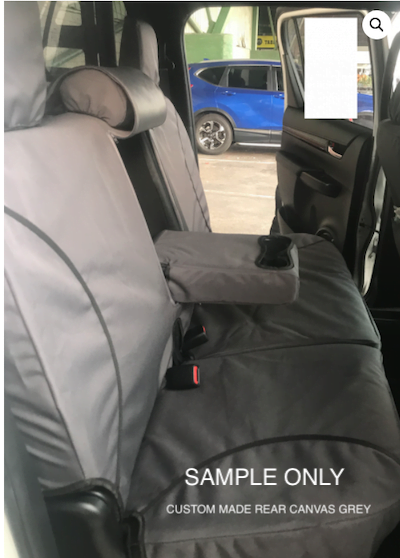 Poly Canvas seat covers fitted to a Toyota Landcruiser Prado