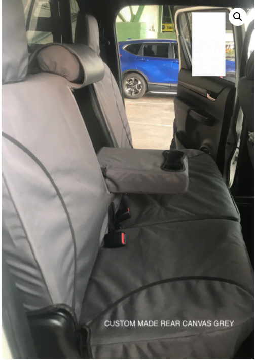 Poly Canvas seat covers fitted to a Toyota Hilux