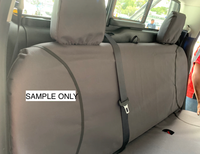 Toyota Landcruiser SUV Poly Canvas seat covers Poly Canvas seat covers fitted to a Toyota Landcruiser SUV
