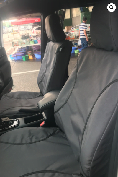 Toyota Landcruiser Prado Poly Canvas seat covers Poly Canvas seat covers fitted to a Toyota Landcruiser Prado