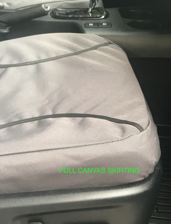 Nissan Patrol Poly Canvas seat covers Poly Canvas seat covers fitted to a Nissan Patrol