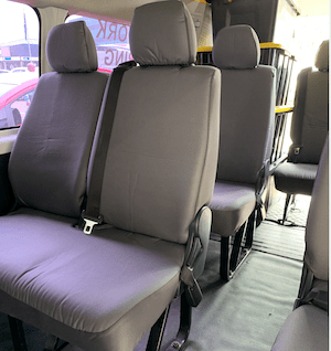 Toyota Hiace Poly Canvas seat covers Poly Canvas seat covers fitted to a Toyota Hiace