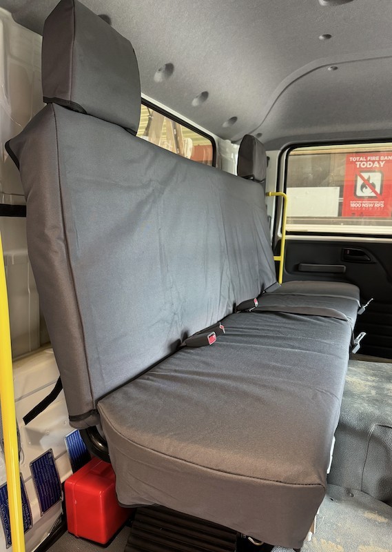 Poly Canvas seat covers fitted to a Isuzu N Series