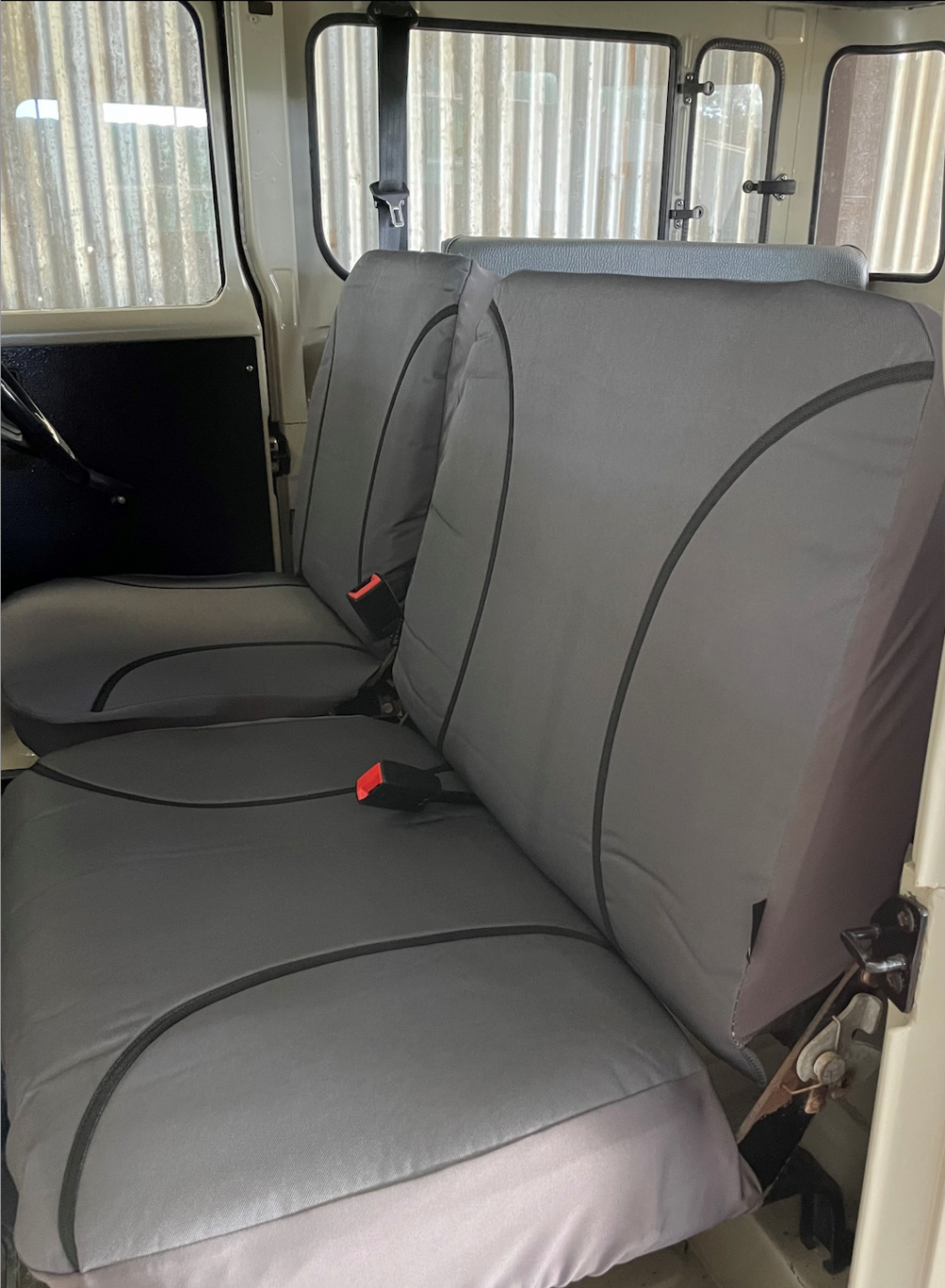 Toyota Landcruiser Ute Poly Canvas seat covers Poly Canvas seat covers fitted to a Toyota Landcruiser Ute
