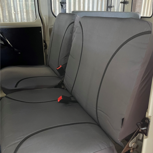Toyota Landcruiser Ute Poly Canvas seat covers Poly Canvas seat covers fitted to a Toyota Landcruiser Ute