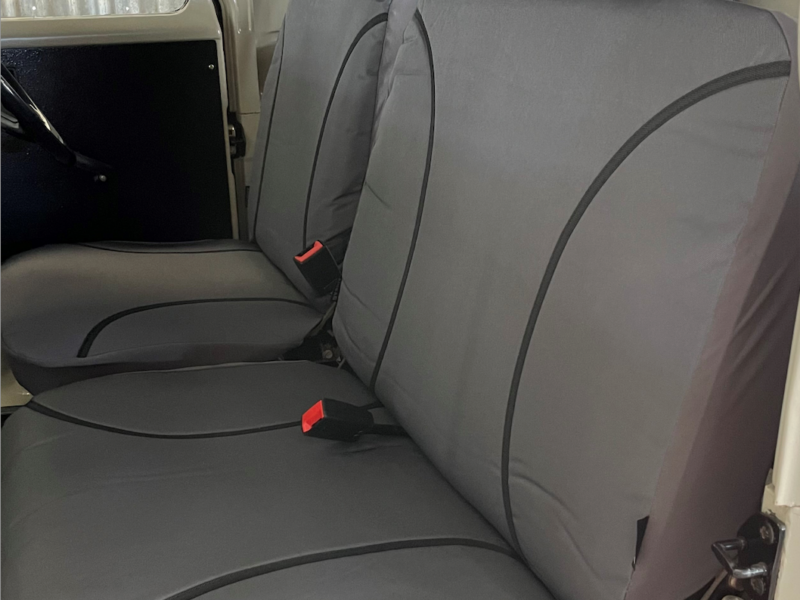 Poly Canvas seat covers fitted to a Toyota Landcruiser Ute