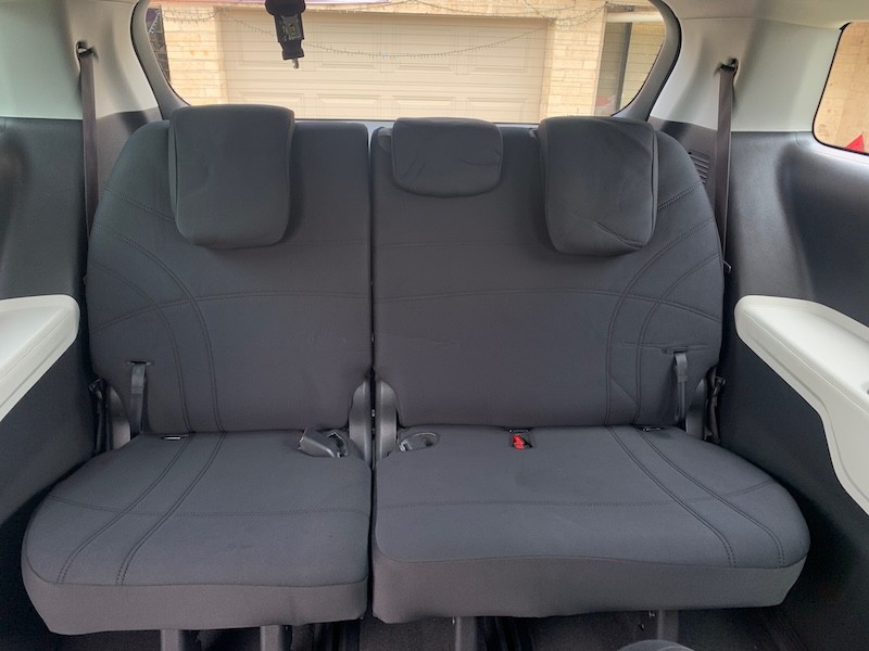 Kia Carnival Neoprene seat covers Neoprene seat covers fitted to a Kia Carnival