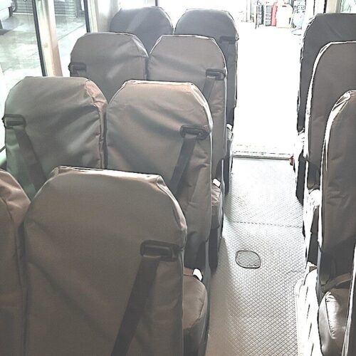 Poly Canvas seat covers fitted to a Toyota Coaster