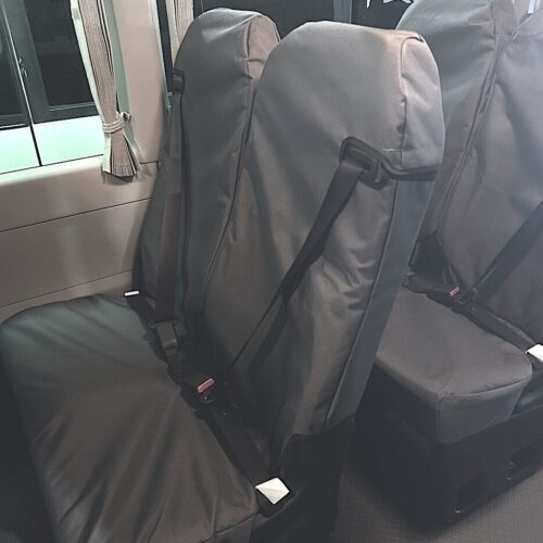 Poly Canvas seat covers fitted to a Toyota Coaster