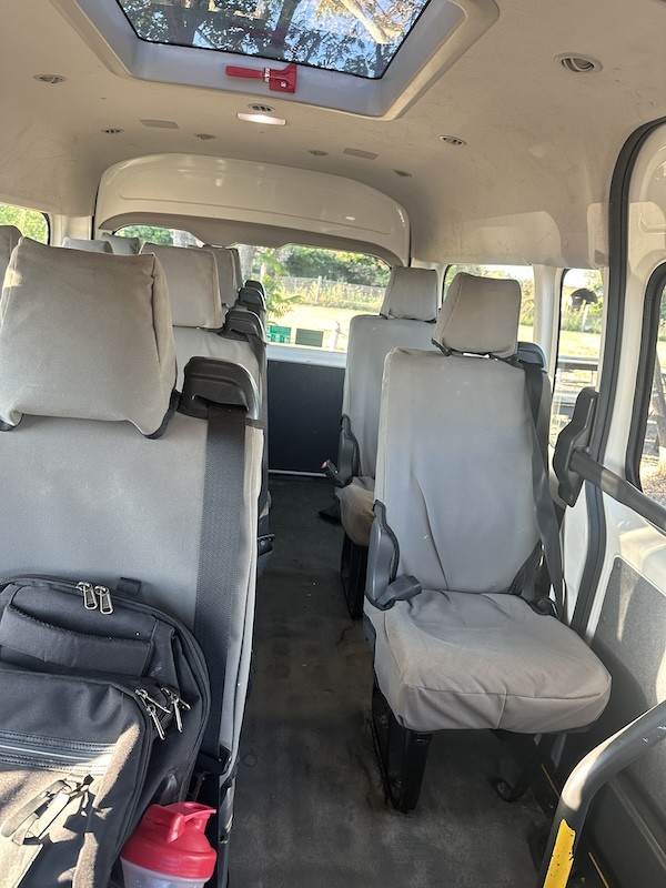 Toyota Hiace seat covers Seat covers fitted to a Toyota Hiace