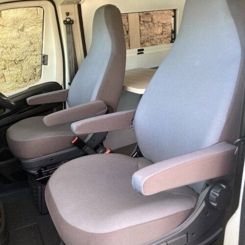 Poly Canvas seat covers fitted to a Fiat Ducato