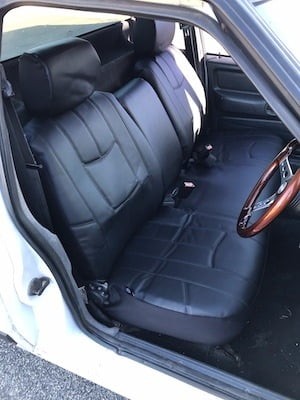 Leather Look seat covers fitted to a Ford Falcon