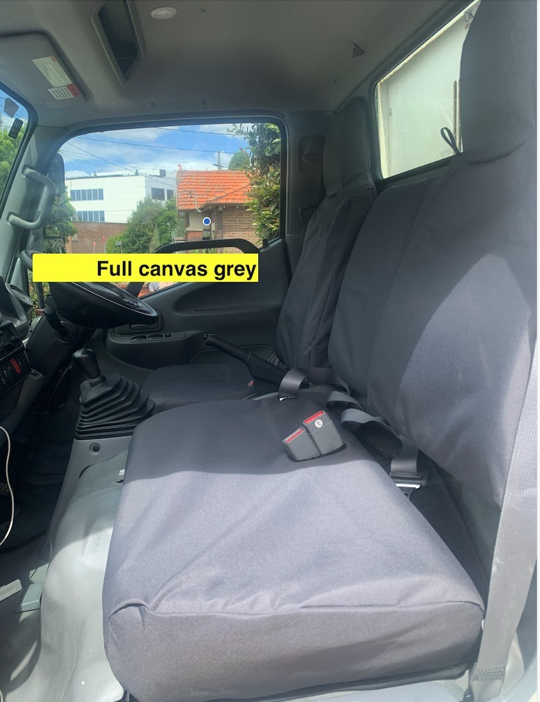 Hino 300 Poly Canvas seat covers Poly Canvas seat covers fitted to a Hino 300