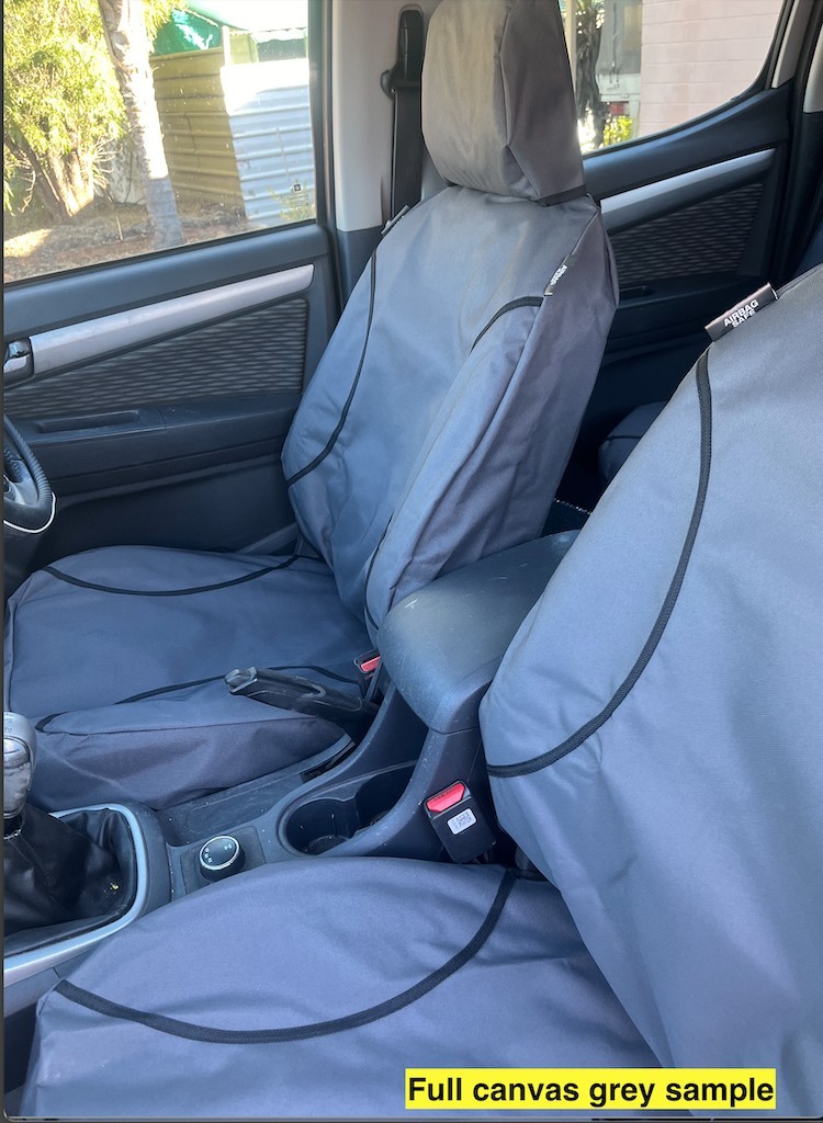 Mitsubishi Triton Poly Canvas seat covers Poly Canvas seat covers fitted to a Mitsubishi Triton