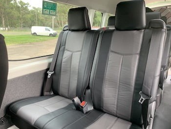Toyota Hiace Leather Look seat covers Leather Look seat covers fitted to a Toyota Hiace