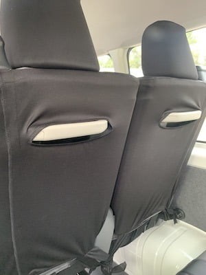 Toyota Hiace Leather Look seat covers Leather Look seat covers fitted to a Toyota Hiace