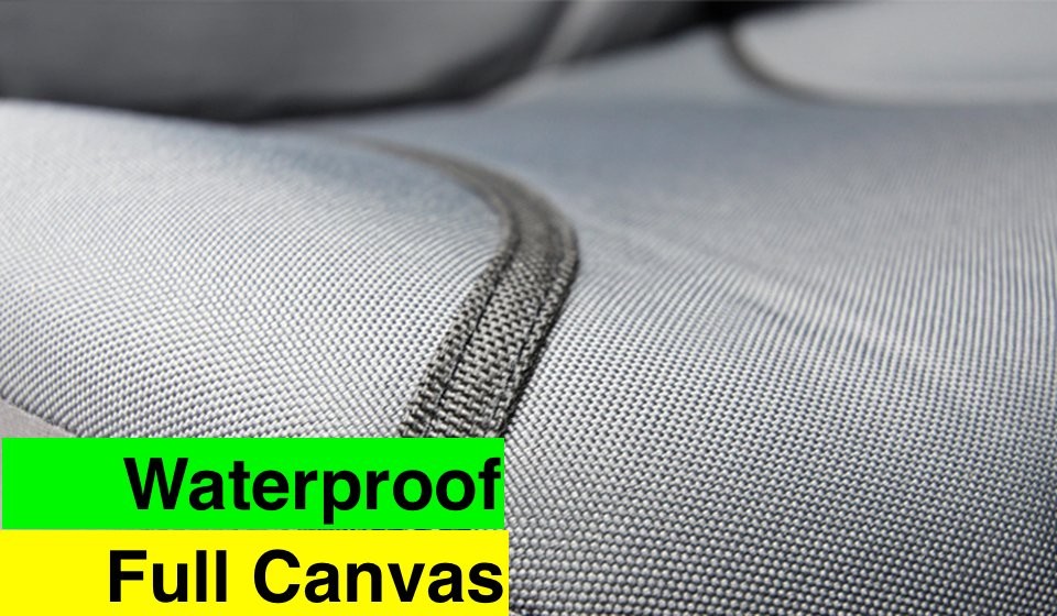 Toyota Hilux Poly Canvas seat covers Poly Canvas seat covers fitted to a Toyota Hilux