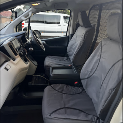 Toyota Hiace Poly Canvas seat covers Poly Canvas seat covers fitted to a Toyota Hiace