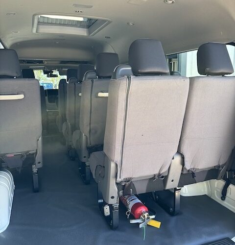 Toyota Hiace seat covers Seat covers fitted to a Toyota Hiace