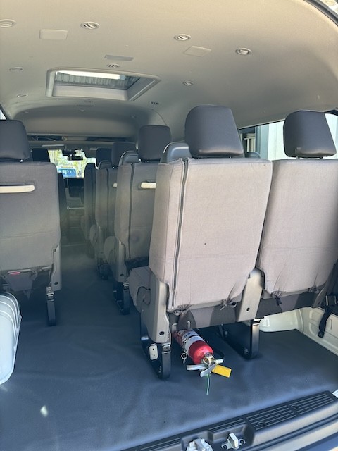 Toyota Hiace seat covers Seat covers fitted to a Toyota Hiace