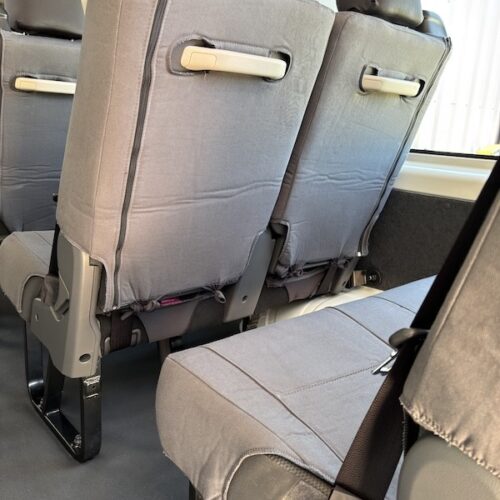 Toyota Hiace seat covers Seat covers fitted to a Toyota Hiace