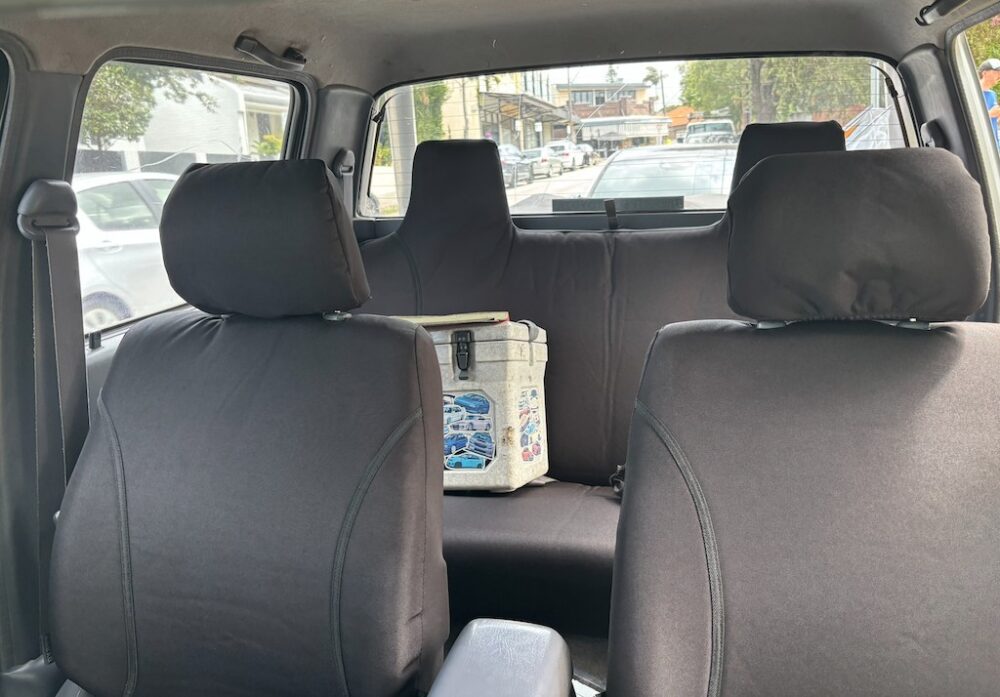 Toyota Hilux Poly Canvas seat covers Poly Canvas seat covers fitted to a Toyota Hilux