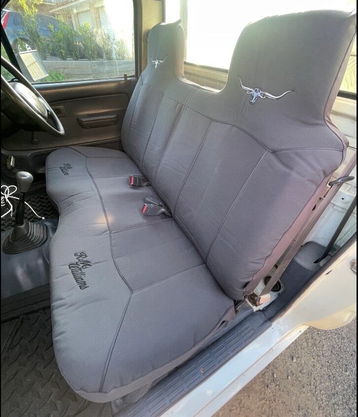 Toyota Hilux R.M. Williams Canvas seat covers R.M. Williams Canvas seat covers fitted to a Toyota Hilux