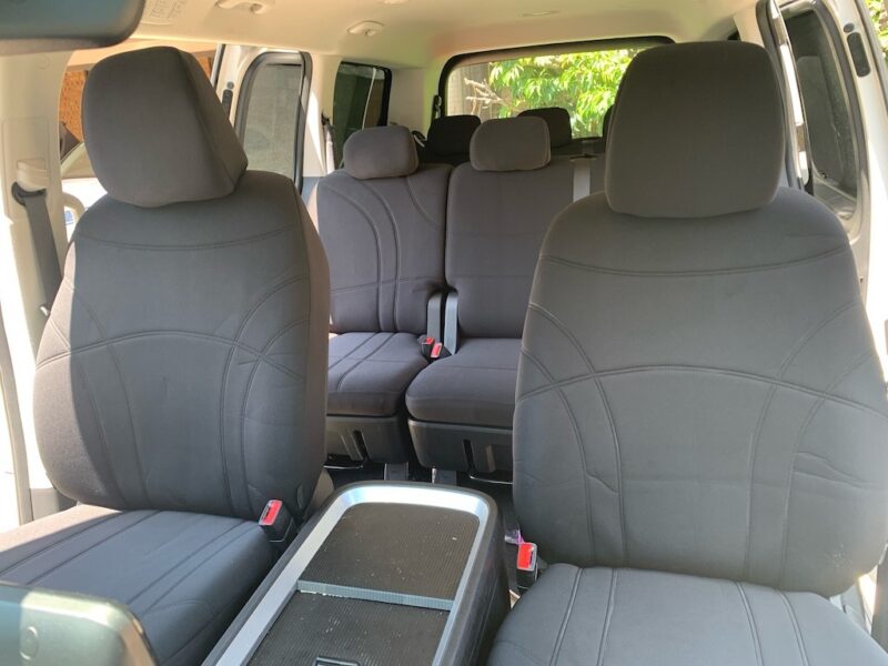 Hyundai Staria seat covers Seat covers fitted to a Hyundai Staria